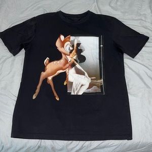 Novelty Bambi Designer Inspired Graphic Slim Fit Fitted T-shirt